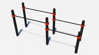 Брусья двойные для отжиманий разноуровневые  на хомутах