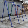 Качель металлическая 3-х местная 